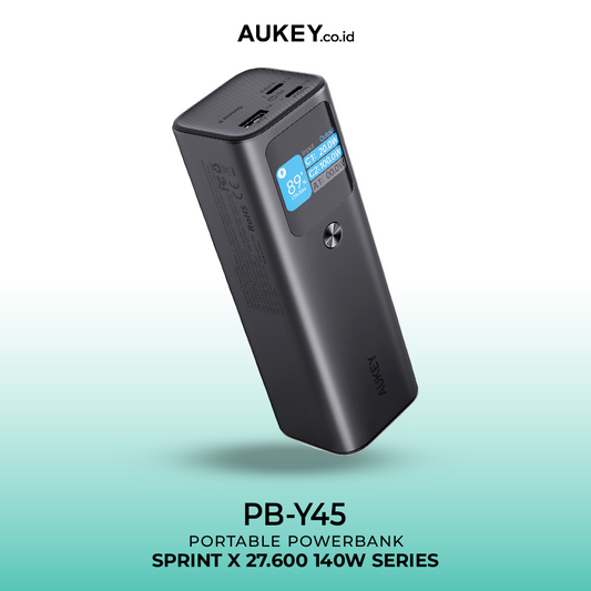 AUKEY Powerbank 27600mah PB-Y45-GY USB C 140W SUPER PD 3.1 PPS