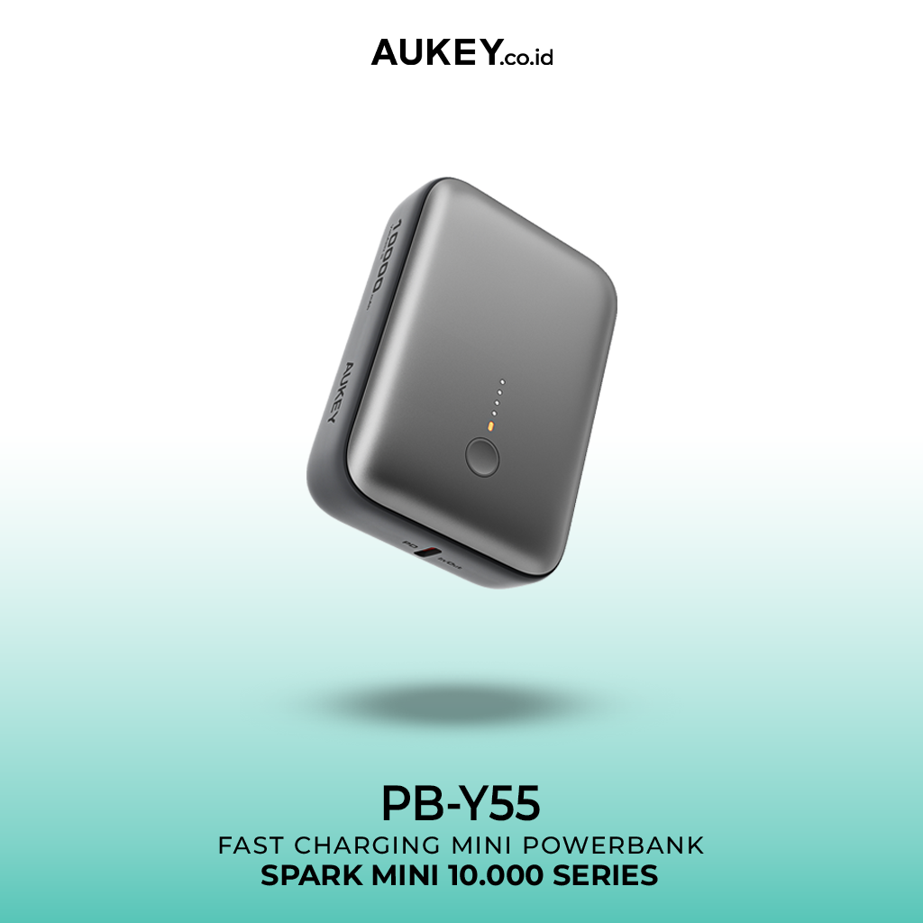 AUKEY Mini Powerbank 10000 mAh 22.5 W Fast Charging Type C & USB A PB-Y55