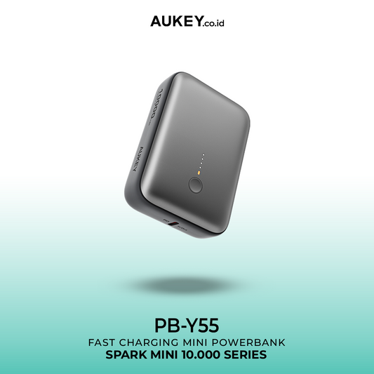 AUKEY Mini Powerbank 10000 mAh 22.5 W Fast Charging Type C & USB A PB-Y55