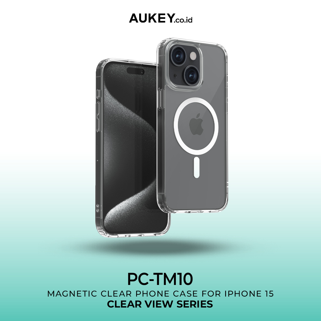 AUKEY iPhone 15 Premium Clear Case PC-TM10-CL with MagSafe