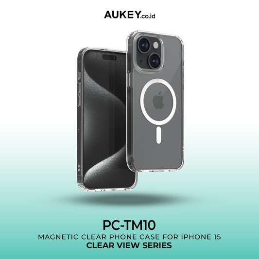 AUKEY iPhone 15 Premium Clear Case PC-TM10-CL with MagSafe