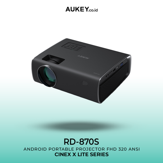 Proyektor Mini Android 9.0 AUKEY LED Full HD 1080P 320 Ansi RD-870S