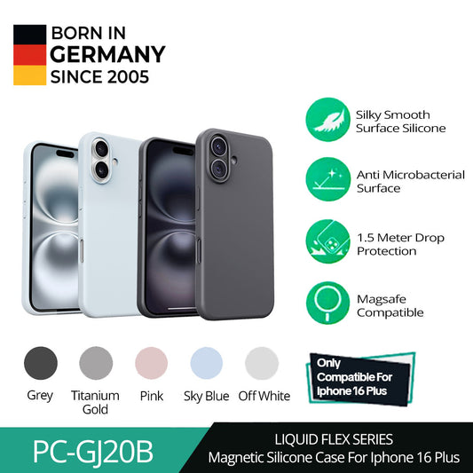 AUKEY iPhone 16 Plus Magsafe Case Silicone Premium Casing Hp Liquid Flex Series PC-GJ20B