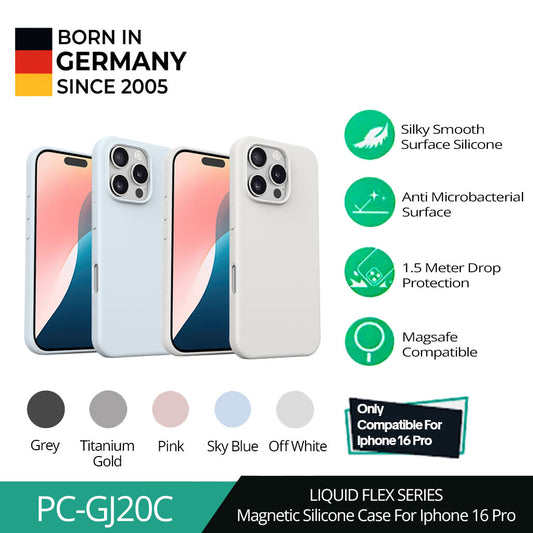 AUKEY iPhone 16 Pro Magsafe Case Silicone Premium Casing Hp Liquid Flex Series PC-GJ20C