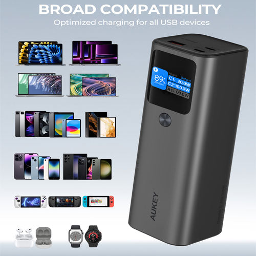 Powerbank AUKEY 26800mAh PB-Y45-GY USB C 140W SUPER PD 3.1 PPS