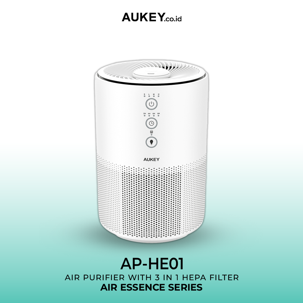Aukey Air Purifier HEPA Filter H13 99.995% Magnetic Aromatherapy Box Pembersih Udara AP-HE01