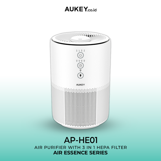 Aukey Air Purifier HEPA Filter H13 99.995% Magnetic Aromatherapy Box Pembersih Udara AP-HE01